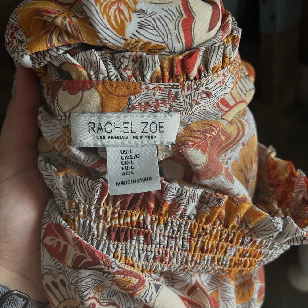 Floral Ruffle Sleeve Top - Multicolor - Picture 5 of 8